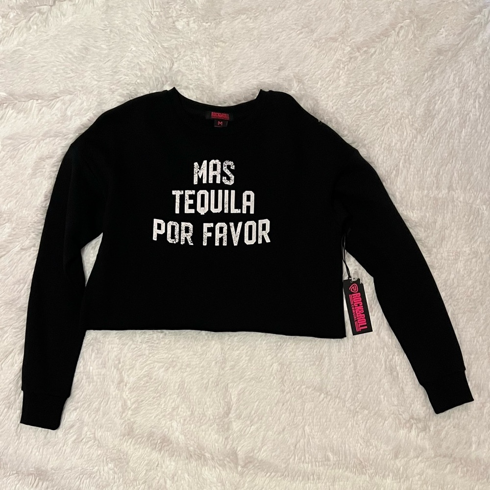 R&R Cowgirl crop sweatshirt